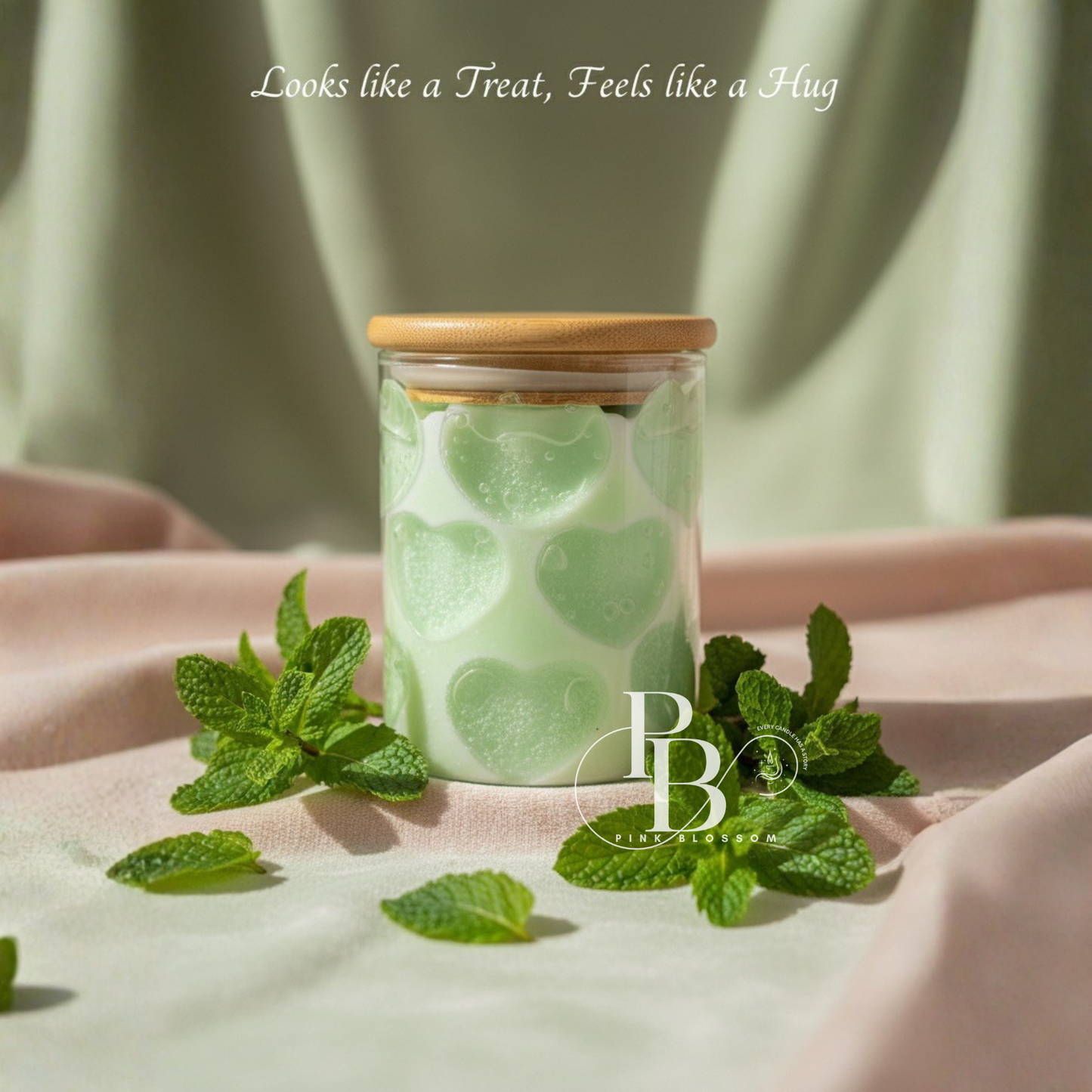 Heart Treat Scented Candle – Luxury Handmade Soy Wax Candle | Pink Blossom Aromatherapy Gift Collection