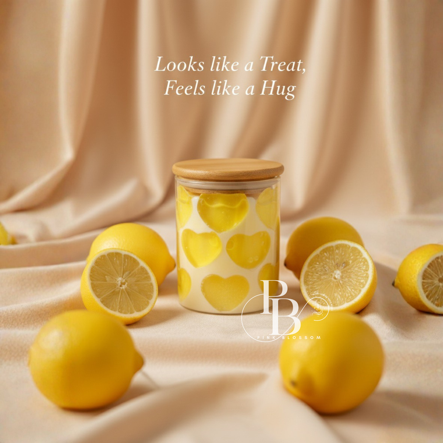 Heart Treat Scented Candle – Luxury Handmade Soy Wax Candle | Pink Blossom Aromatherapy Gift Collection