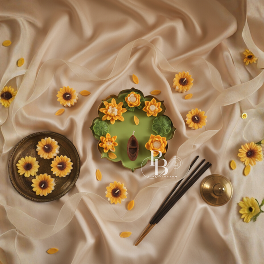 Luxury Lotus Pond Candles – Handmade Premium Festive & Home Décor Collection