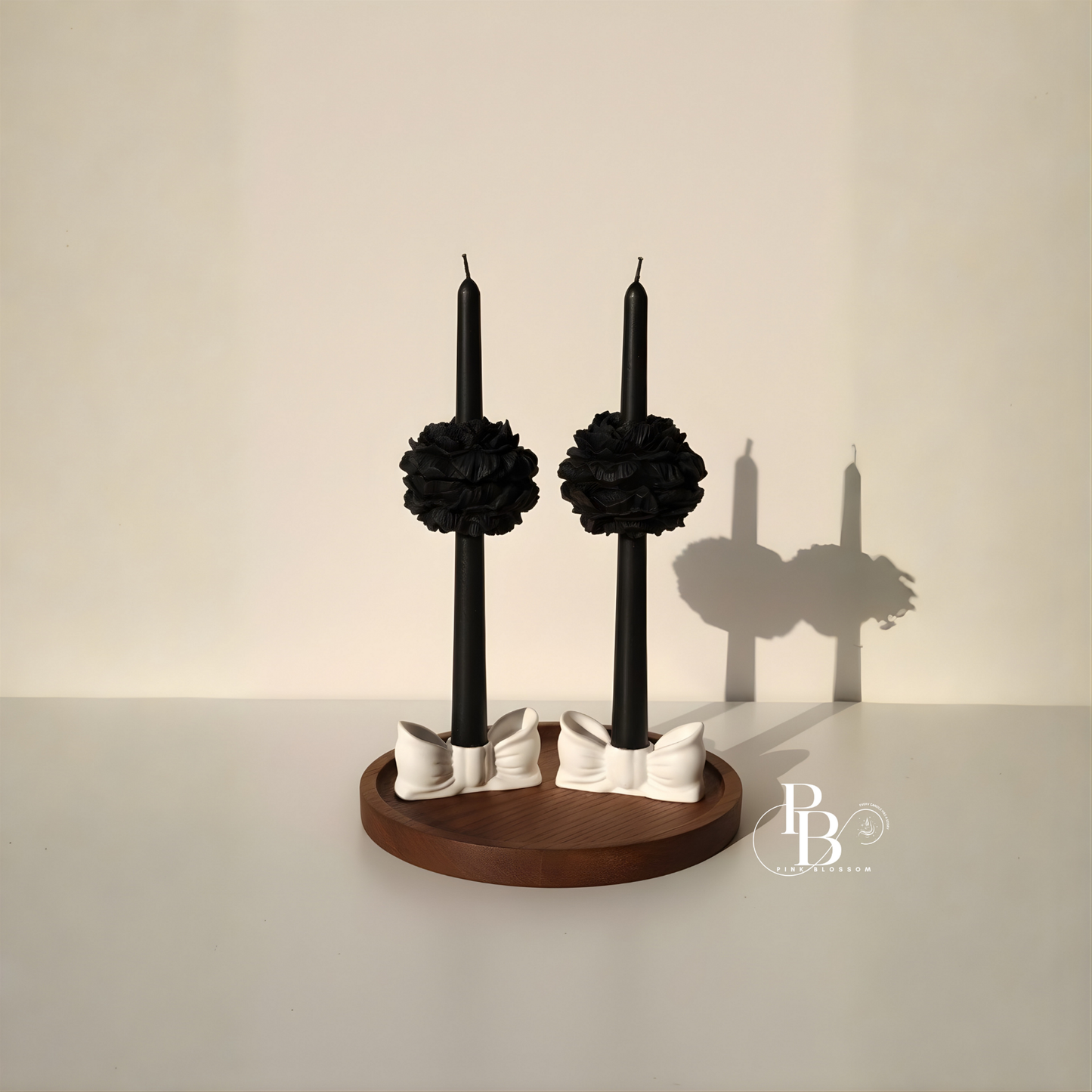 Luxury Floral Taper Candle Set