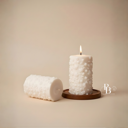 Floral Pillar Candle