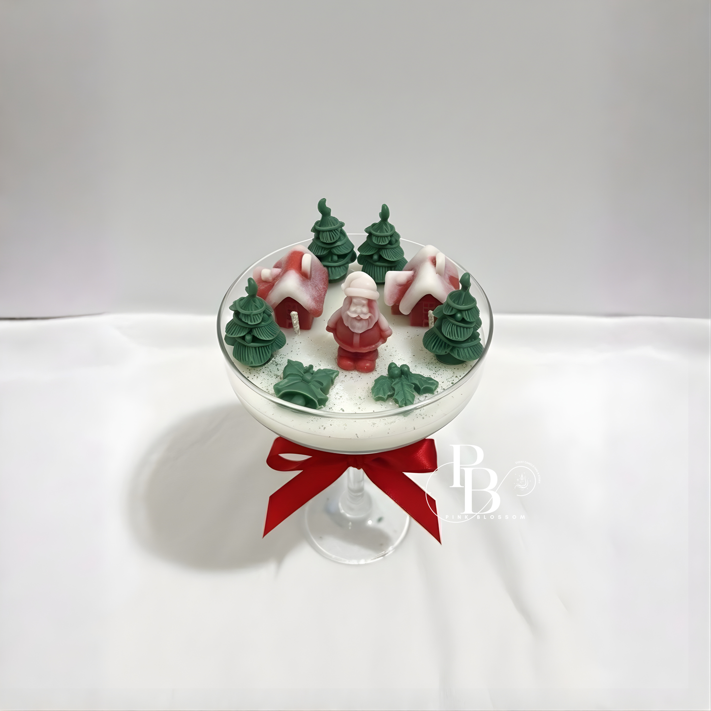 Luxury Christmas Dessert Glass Candle