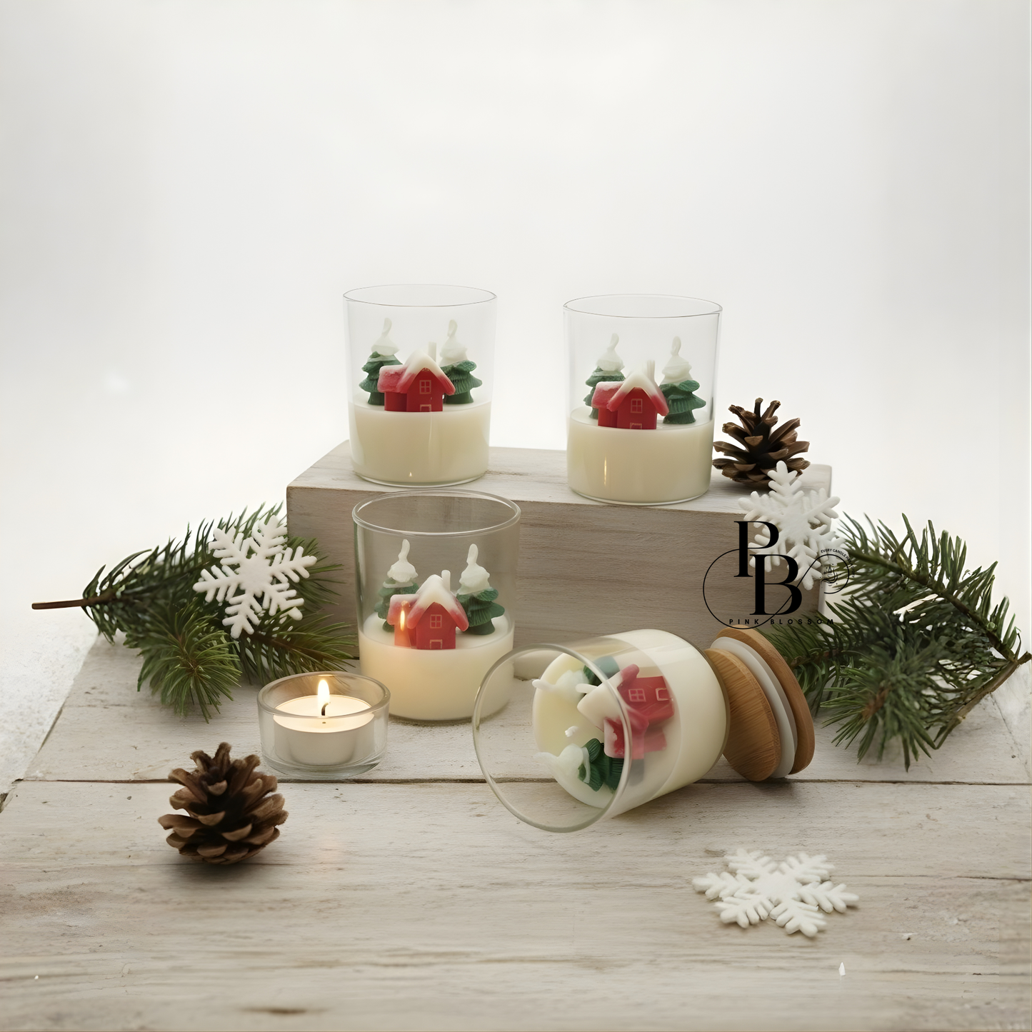 Luxury Christmas Snow House Scented Candle