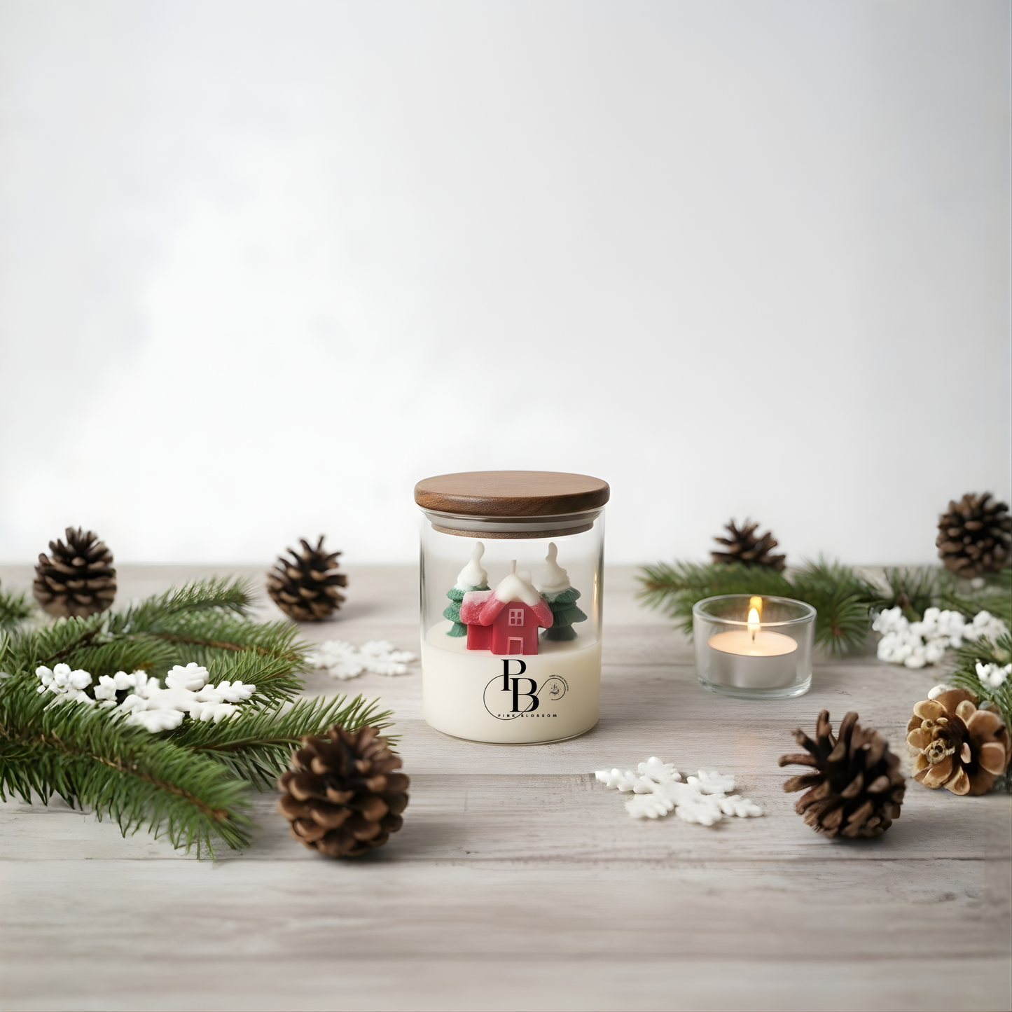 Luxury Christmas Snow House Scented Candle
