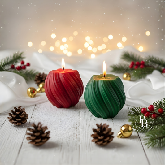 Luxury Christmas Swirl Candles