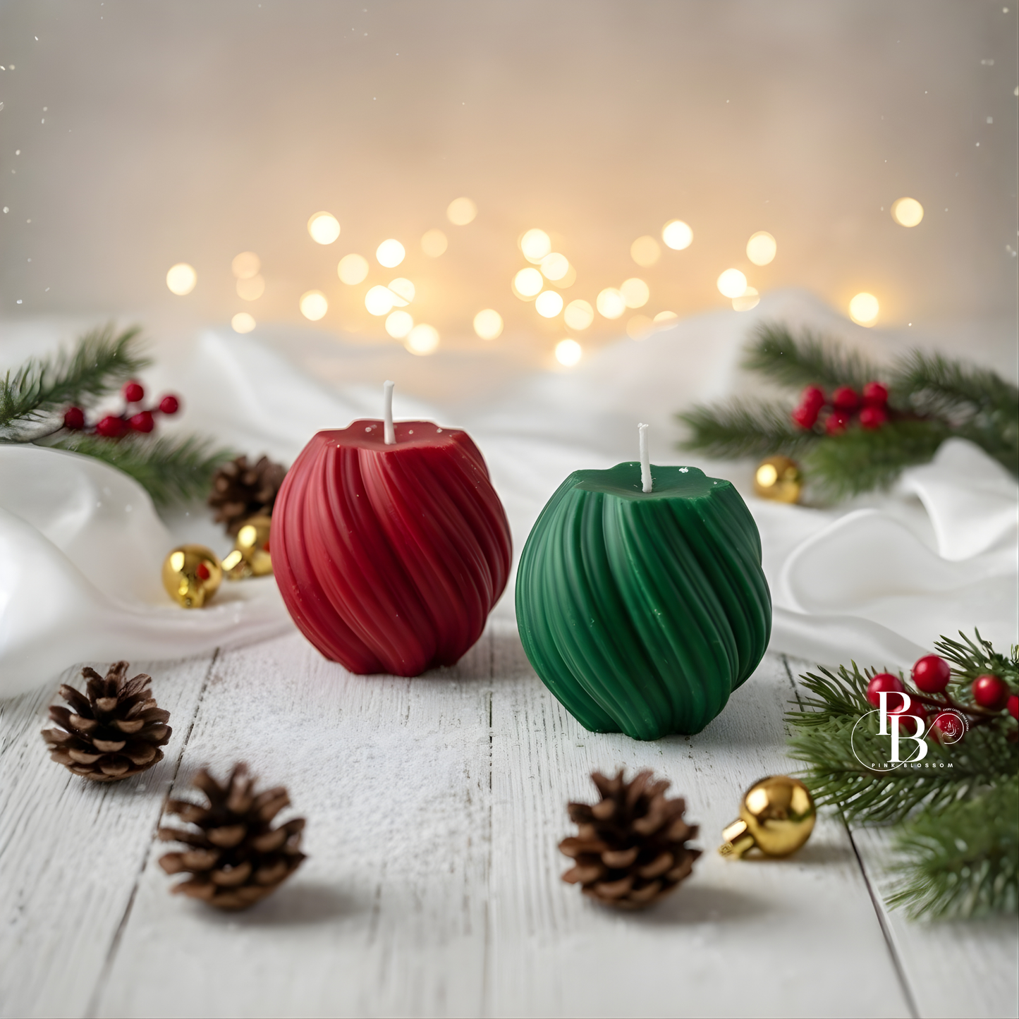 Luxury Christmas Swirl Candles