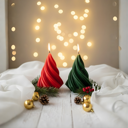 Luxury Christmas Tree Twist Candles